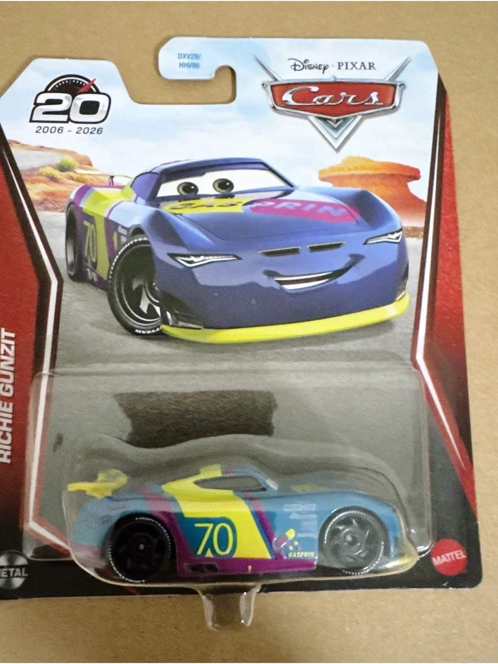 Disney Pixar Cars Richie Gunzit Gasprin Diecast Toy Car Mattel New Sealed